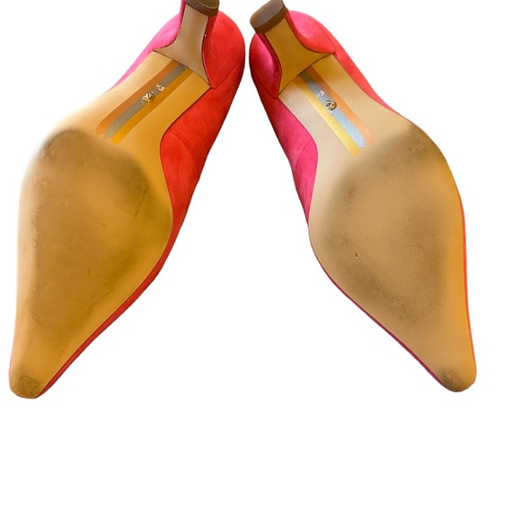 Sam Edelman Bianca Pointed Toe, Pink or Fushia Suede Pump.   2-1/2 inch heel. - Picture 5 of 5